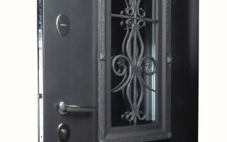 одностворчатая дверь со стеклопакетом